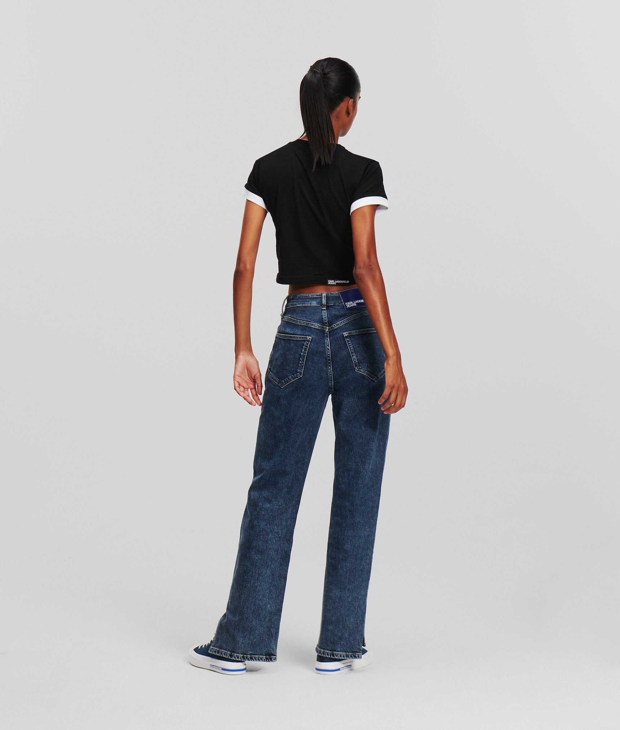 (image for) Humanized KLJ HIGH-RISE STRAIGHT JEANS WITH SPLIT HEM